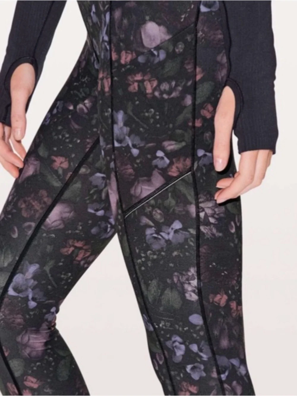 Lululemon Speed Up Crop Leggings Frozen Flourish Floral Size 6 w/ Pockets